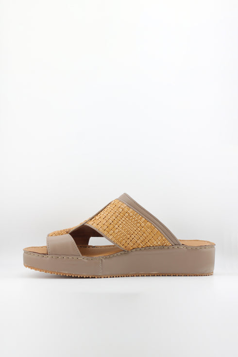 DFC Relax Men Woven Leather Slip-On Sandals